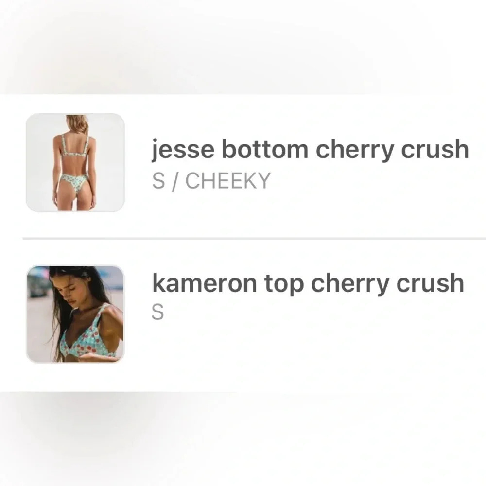 NWT OneOne Swimwear Bikini SET Cherry Crush Kameron Jesse NEW White Blue Red - Picture 6 of 14